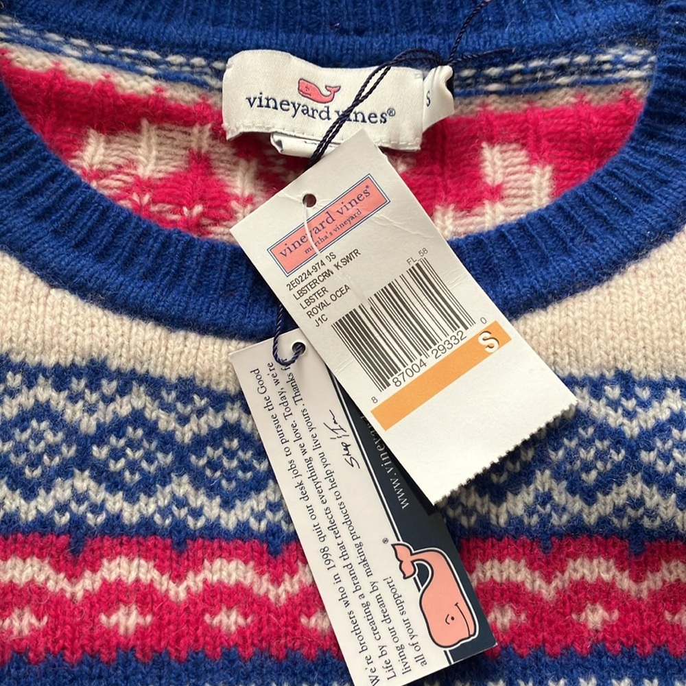 Vineyard Vines Fairisle lobster sweater NWT - Picture 3 of 7